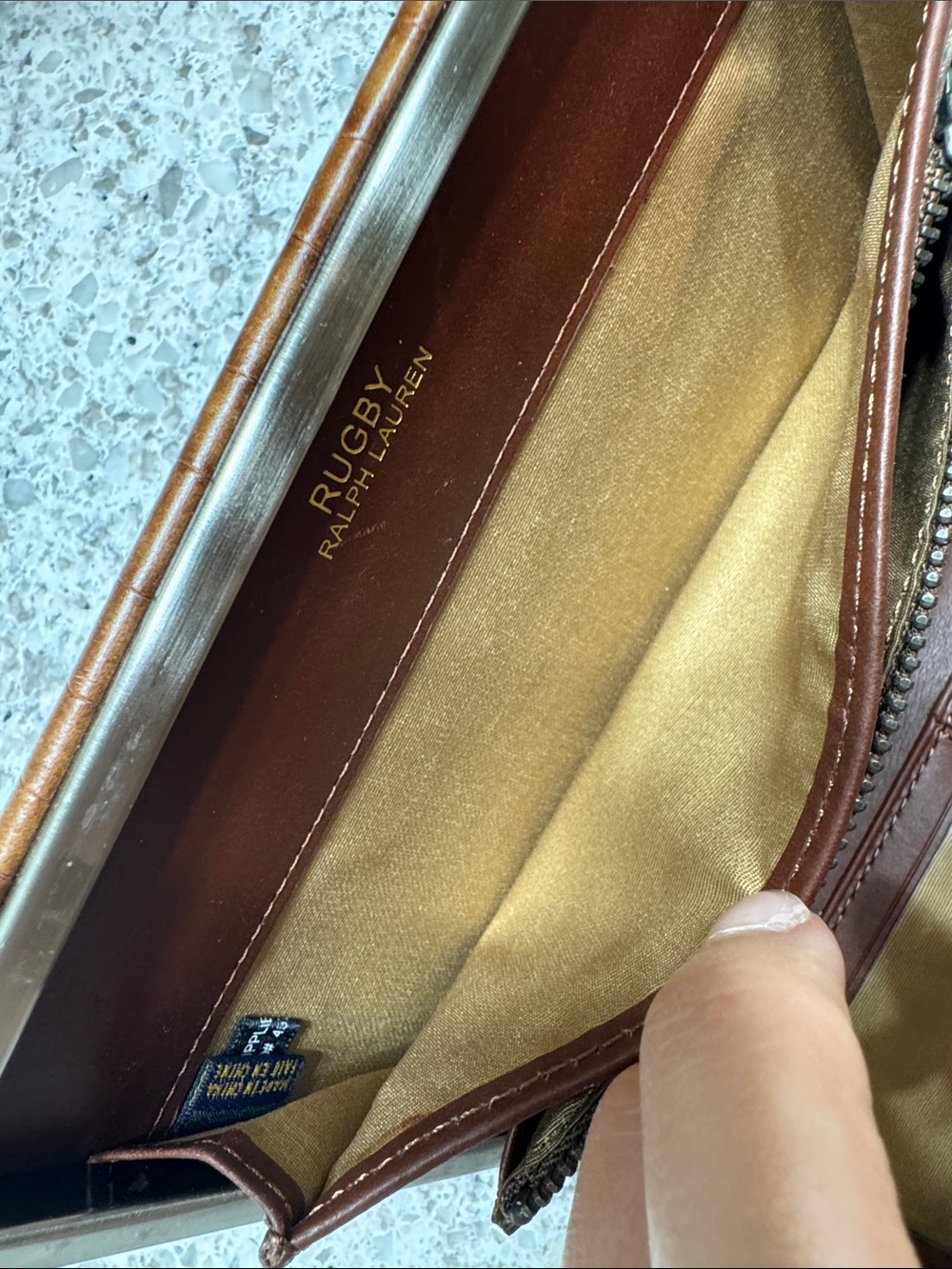 Vintage Rugby Ralph Lauren Leather Frame Clutch Wallet - Picture 16 of 16